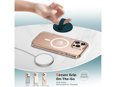 Magnetische telefoonringhouder Siliconen vingerlus Donkergroen