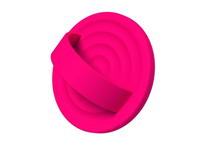 Magnetische telefoonringgreephouder Siliconen vingerlus neonroze