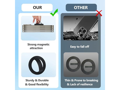 Magnetische telefoonhouder met siliconen ringgreep
