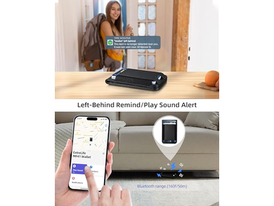 Magnetische portemonnee met Find My 8-kaarthouder RFID-blokkering Zwart