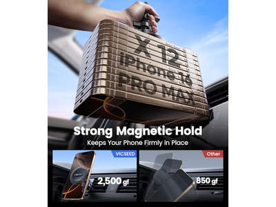 MagSafe Autohouder Zwart Sterkste magnetische telefoonhouder