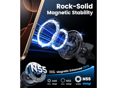 MagSafe Autohouder Zwart Sterkste magnetische telefoonhouder
