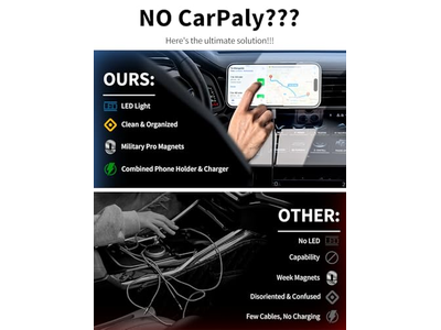 MagSafe Car Mount Charger 3-in-1 draadloze autolader