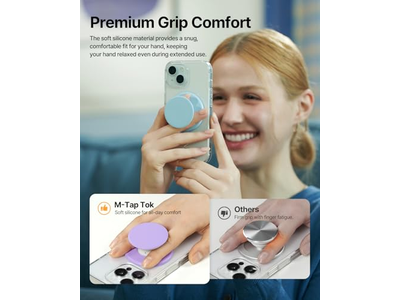 MagSafe Telefoongreep Zachte Siliconen Magnetische Vingergreep Zwart