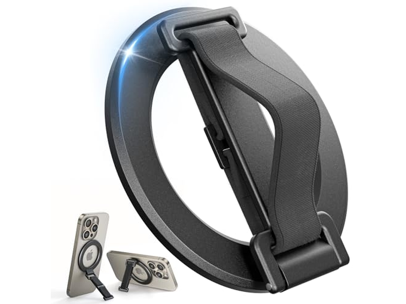 MagSafe Telefoongreep met Vingerband en Standaardlus Zwart