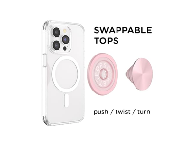 MagSafe-telefoongreep met standaard en verwisselbare bovenkant Dusty Rose