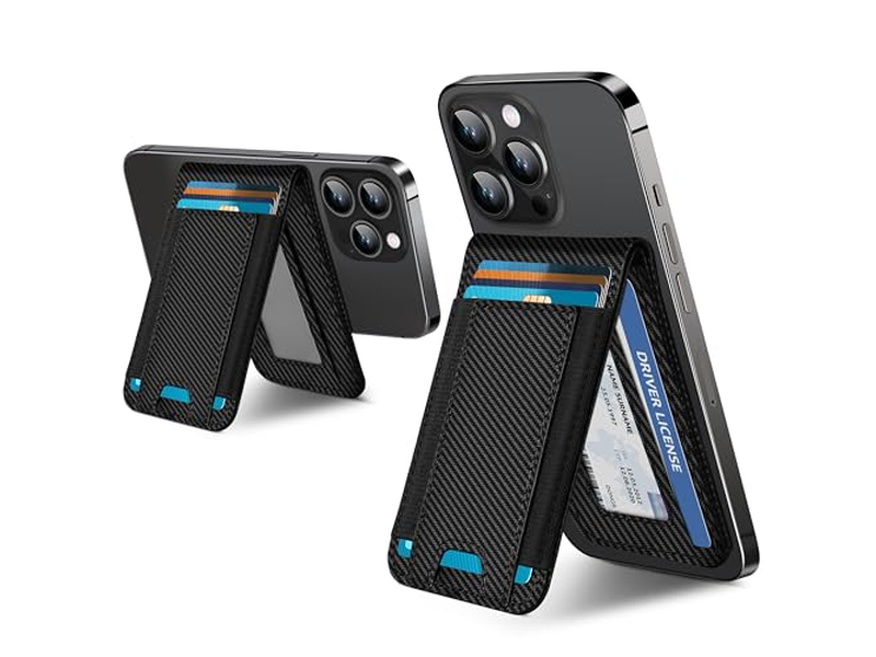 2-in-1 Portemonnee met Verstelbare Standaard en Open ID-venster Magnetisch 9 Ca