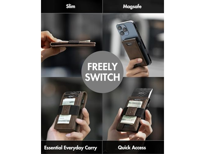 3-in-1 MagSafe-portemonnee - Slanke tweevoudige geldclip - Kaarthouder - Cash Str