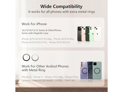 360 graden draaibare metalen basis Opvouwbare mobiele telefoonstandaard