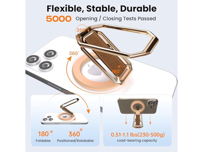 4-in-1 magnetische telefoongreepstandaard met vingerriemlus en standaard