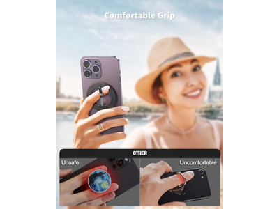 Verstelbare magnetische telefoonringhouder Afneembare vingertelefoonring
