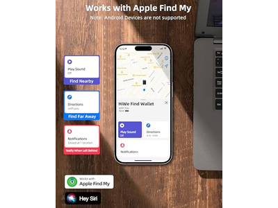 Anti-verloren Mag-Safe portemonnee met Find My RFID lederen magnetische 5 kaarten