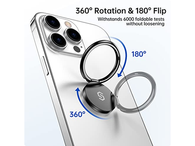 Ringhouder voor mobiele telefoon, standaard 360 graden rotatie, vingerring kickstan