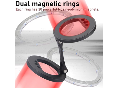 Dubbele magnetische ringtelefoonhouder