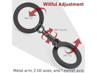 Dubbele magnetische ringtelefoonhouder, snel te bevestigen op elk ijzeren oppervlak