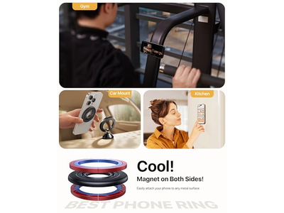 Dubbelzijdige magnetische telefoongreep