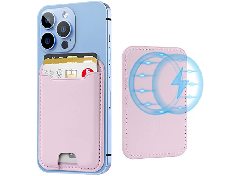 Magnetische kaarthouder voor iPhone 12-16-serie RFID-blokkering Geschikt voor 4 Ca