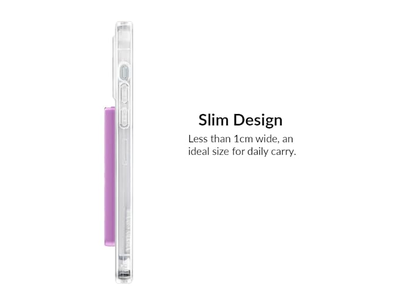 Magnetische kaarthouder portemonnee voor iPhone 12-13-14-15 - Amethist Paars L