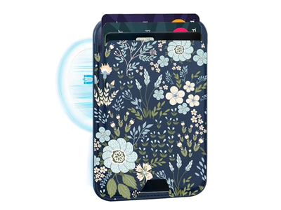 Magnetische mobiele telefoon portemonnee kaarthouder, compatibel met MagSafe Leather