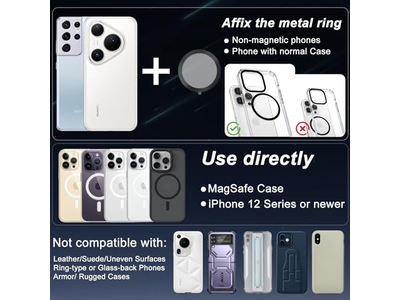 Magnetische telefoonoplaadhouder voor in de auto