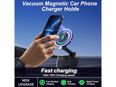 Magnetische telefoonoplaadhouder voor in de auto