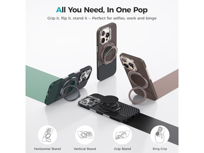 Magnetische telefoongreep en standaard met 360 graden rotatie voor smartphones