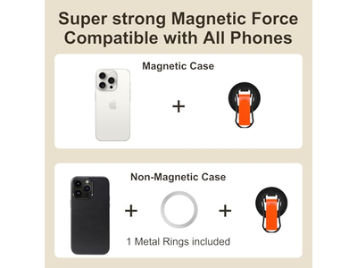 Magnetische telefoongreep voor standaard Verstelbare vingerhouderlus voor Smart