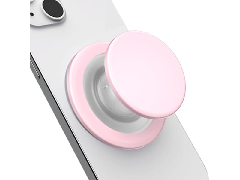 Magnetische Telefoongreephouder met Inklapbare Standaard Transparant Roze