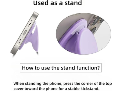 Magnetische Telefoongreephouder met Inklapbare Standaard Transparant Roze