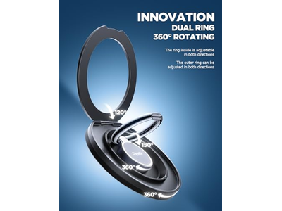 Magnetische telefoongreepstandaard met 360 graden rotatiering voor MagSafe-apparaten