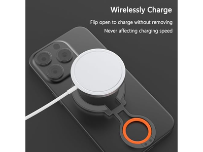 Magnetische telefoongreepstandaard met verstelbare standaard en vingerriem