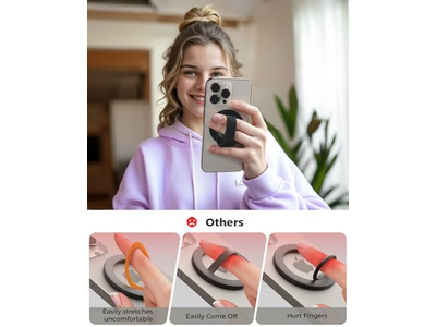 Magnetische telefoongreep met verstelbare vingerringstandaard voor MagSafe