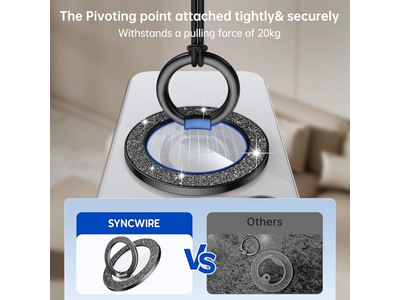 Magnetische telefoongreep met draaibare standaard en verwijderbare accessoires