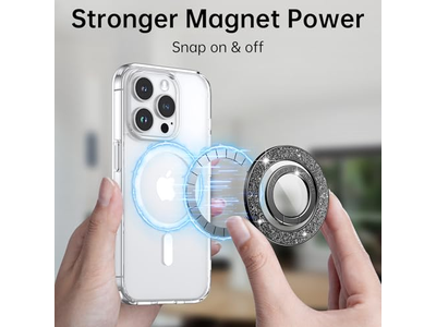 Magnetische telefoongreep met draaibare standaard en verwijderbare accessoires