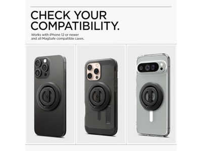 Magnetische telefoonhoudergreep met standaard en flesopener - zwart