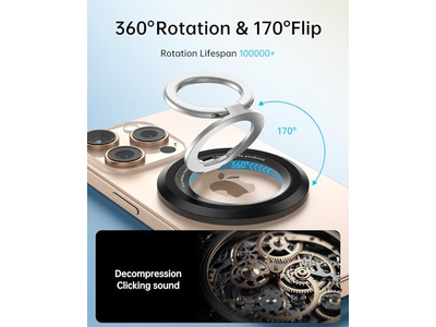 Magnetische telefoonhouder met 360 graden rotatie en dubbelzijdige grip