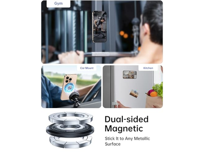 Magnetische telefoonhouder met 360 graden rotatie en dubbelzijdige grip