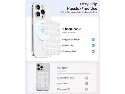 Magnetische telefoonhouder voor verwijderbare Sticky Grip-houder Transparant