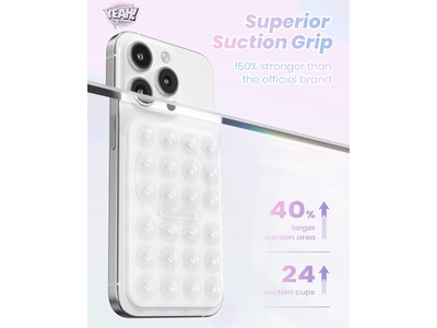 Magnetische telefoonhouder voor verwijderbare Sticky Grip-houder Transparant