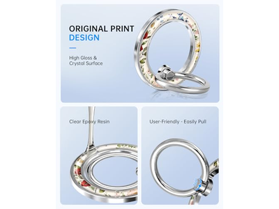 Magnetische telefoonringhouder compatibel met MagSafe - verwijderbare handgreep St