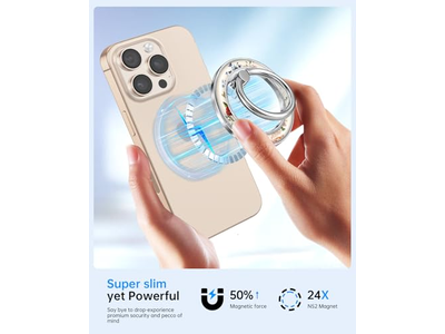 Magnetische telefoonringhouder met handgreep en bloemmotief