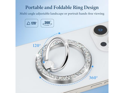 Magnetische telefoonringhouder met MagSafe-accessoire Zilver