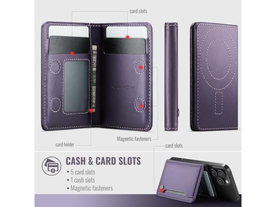 Magnetische RFID-blokkeerkaarthouder Compatibel met MagSafe-telefoons Pur