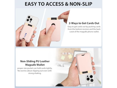 Magnetische portemonnee Compatibel met MagSafe 2-pack kaarthouder voor iPhone