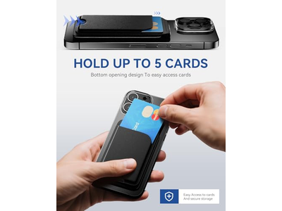 Magnetische portemonnee voor iPhone 5-kaarthouder met standaard RFID-blokkering B