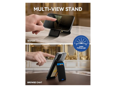 Magnetische portemonnee voor iPhone 5-kaarthouder met standaard RFID-blokkering B