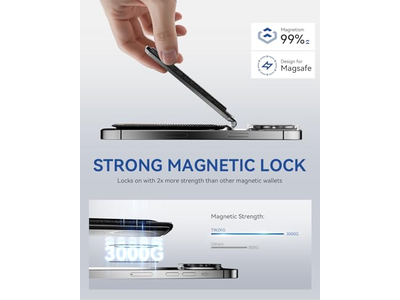 Magnetische portemonnee voor iPhone 5-kaarthouder met standaard RFID-blokkering B