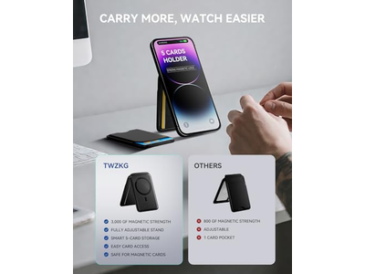 Magnetische portemonnee voor iPhone 5-kaarthouder met standaard RFID-blokkering B