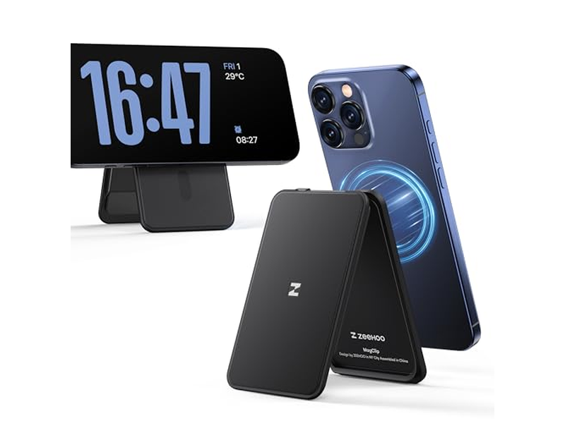 Magnetische portemonnee voor iPhone met verstelbare standaard en kaarthouder