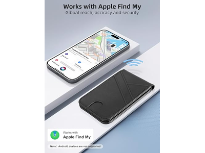 Magnetische portemonnee voor iPhone met Find My 6-kaarthouder RFID-blokkering